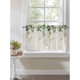 thumbnail image 3 of Half Window Curtains 24 Inches Long, Sage Green Eucalyptus Window Treatment Curtain Drapes, Traditional Tree Branch Leaf Plant Short Curtains Tiers for Kitchen Over Sink, 27.5"x24", 2 Panels, 3 of 7