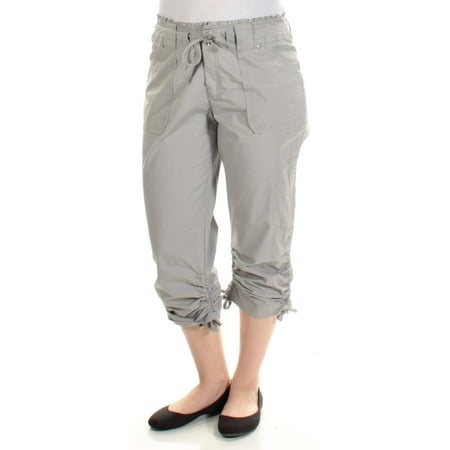 Capri Spandex Tie - INC Womens Gray Tie Capri Pants Size: 6
