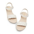 thumbnail image 4 of DREAM PAIRS Girls Sandals Classic Open Toe Braided Flat Sandals Summer Dress Shoes, 4 of 7