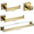 thumbnail image 7 of VELIMAX Premium Stainless Steel 4 Pieces Bathroom Hardware Accessories Set Wall Mounted Towel Bar Set, Brushed Gold, 23.6-Inch, 7 of 7