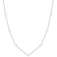 thumbnail image 1 of Silver Plated Pearl Chain Necklace for Women Necklace Dainty Love Heart Necklace Silver Chain Necklace Women Gift, 1 of 4