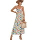 thumbnail image 3 of Vestido largo largo floral con estampado floral informal de verano para mujer, 3 of 6