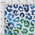 thumbnail image 1 of oneOone Rayon Medium Blue Fabric Animal Skin Craft Projects Decor Fabric Printed By The Yard 56 Inch Wide-43J, 1 of 1