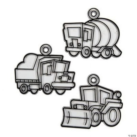 Construction Suncatchers, Birthday, Craft Supplies, 24 Pieces