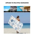 thumbnail image 5 of Blue Beige Coastal Towel Set of 3, Soft Microfiber Bath Towels, Hand Towel, Washcloths, Summer Beach Starfish Coral Nautical Quick-Dry Absorbent Towels for Bathroom Kitchen Hotel Beach Gym Spa, 5 of 7