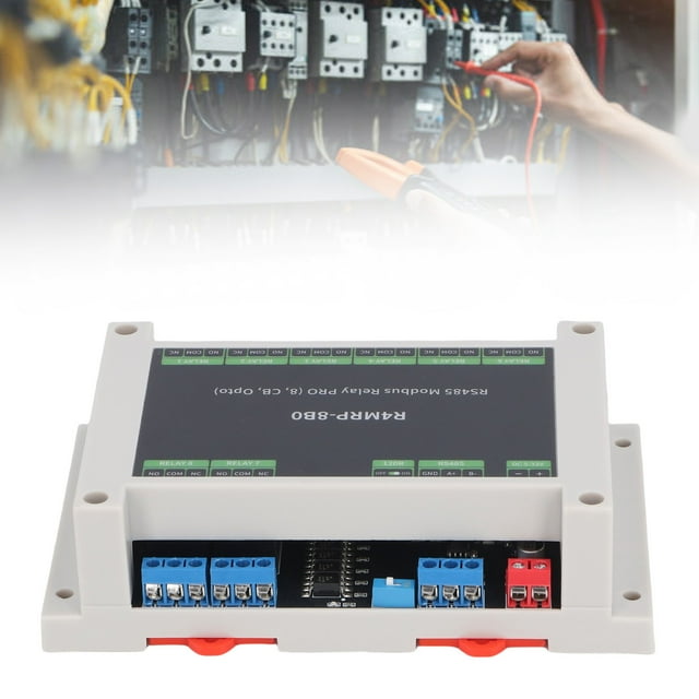 Módulo De Relé RTU, Módulo Optoacoplador Industrial Carcasa De Plástico ABS Riel 485 Para Automatización Industrial