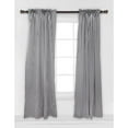thumbnail image 4 of Bacati Panel Grey Pin Stripe Rod Pocket Light Filtering Curtain, 42” x 84”, 4 of 4