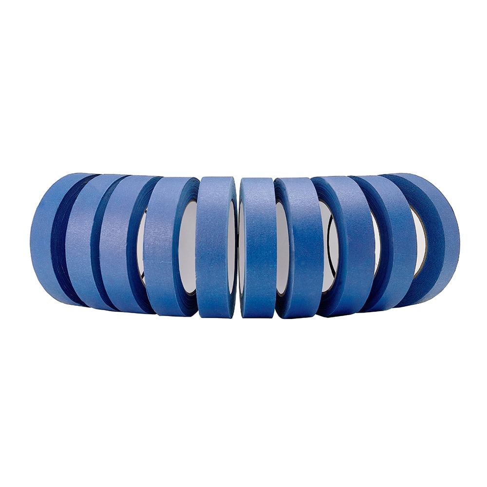 Leopcito 10-Piece Blue Painters Tape 1 inch, Blue Masking Tape Bulk Multi Pack
