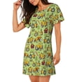 thumbnail image 2 of Easygdp Cute Tractor Camisón de manga corta para mujer, informal, estampado, 2 of 6
