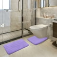thumbnail image 3 of Home Memory Foam Non-slip Washable Warm Toilet Pads Mats Rug 2 in 1 Purple, 3 of 6