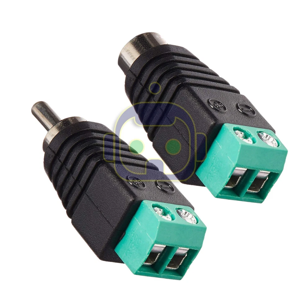 5 Pairs Speaker Wire Cable To Audio Female Male Rca Connector Jack Plug Us Ship
