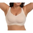thumbnail image 6 of Qylux Womens Wireless Jelly Bra Plus Size Supportive Seamless Bras Full Coverage Push Up Comfortable No Underwire Tshirt Bras, 6 of 12