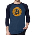 thumbnail image 1 of Men's Raglan Baseball Word Art T-shirt - Bitcoin, 1 of 2