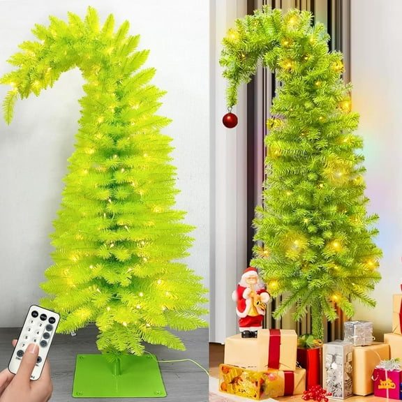 FESTILA 2.95FT Prelit Christmas Tree - Artificial Christmas Tree with Lights for Indoor Holiday Decor - Xmas Tree for Home, Office, Living Room, Kitchen