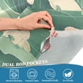 thumbnail image 5 of Yayeee Kitchen Curtains Tier Set of 2 Light Filtering 57"x24" Over Sink Window Panels, Green Wave Pattern, 5 of 7