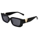 thumbnail image 1 of Gafas de sol Allarallvr rectangulares con forma de ojo de gato delgadas para mujer, color negro, 1 of 5