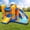 Orange, variant on LAZY BUDDY Inflatable Bounce House with Water Slide, Portable Kids Bouncy Castle Water Park with Splash Pool, Jumping Area, Climbing Wall & Air Blower for Indoor Outdoor
