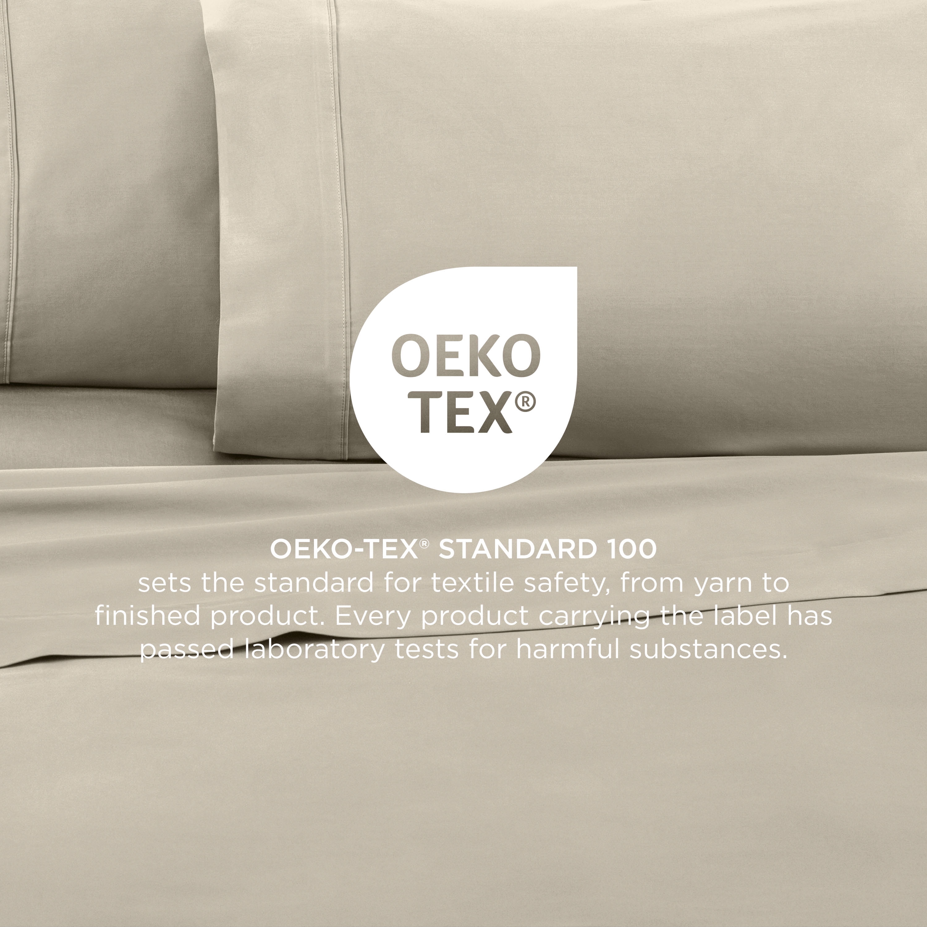Soft Lightweight 400TC 100% Cotton Sateen Bed Sheet Set – 4-Piece Queen – Ivory