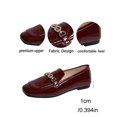 thumbnail image 4 of Wensltd Women Loafer Flat Shoes Wide Width Square Toe Solid Color Daily Office Casual Dress Shoes, 4 of 7