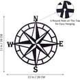 thumbnail image 6 of ESTART 11-inch Metal Nautical Compass Wall Decor,  Wall Art for Living Room, Bedroom, Office, Patio, 6 of 12