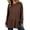 Brown, variant on Tops for Women Casual Long Sleeve Crew Neck Side Slit Tunic Shirts Relaxed Fit Basic Workout Fall Winter Fashion Relaxed Pullover Blouses