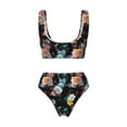 thumbnail image 5 of Daiia Hibiscus Rose Women's Bikini Set Two Piece Swimsuit High Waisted Bikini Adjustable Straps Bikini Perfect for Beach, Pool, and Summer Vacation-, 5 of 9