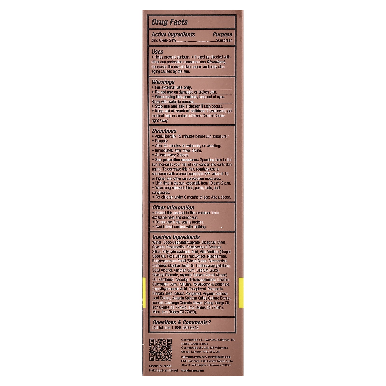 Fre Bronze Me, Sun-Kissed Mineral Sunscreen, SPF 50, 3.38 fl oz (100 ml)
