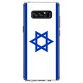 thumbnail image 1 of DistinctInk Clear Shockproof Hybrid Case for Samsung Galaxy Note 8 - TPU Bumper, Acrylic Back, Tempered Glass Screen Protector - Israel Israeli Flag - Israel, 1 of 5