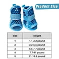 thumbnail image 3 of Breathable Mesh Summer Dog Boots, Non-Slip Paw Protector Shoes for Hot Pavement & Beach Walking, for Small Medium Dogs, Blue, 3 of 7