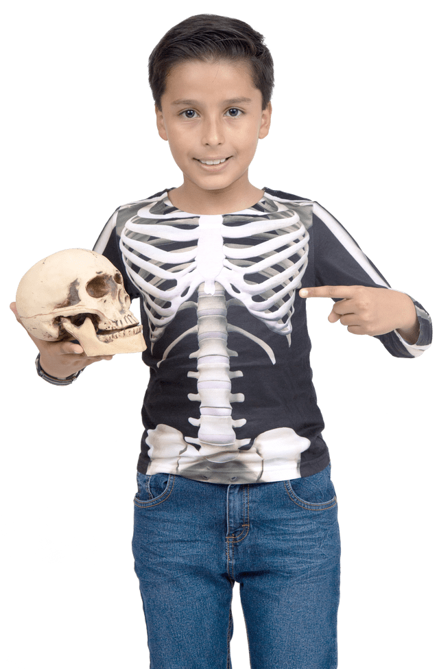 Playera 3D sublimada Esqueleto de niño Rev Esqueleto/color negro