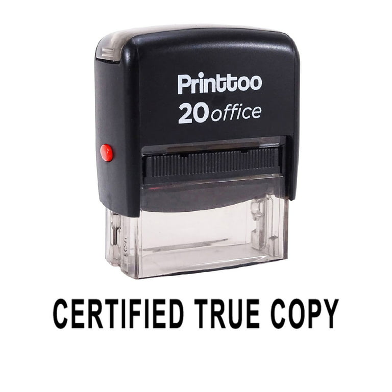 Printtoo Custom Stamp CERTIFIED TRUE COPY Self Inking Rubber Stamp Office  Stationary-Black 