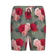 thumbnail image 4 of Wukai Rose Flowers Men’s Short Pajama Pants With Pockets Soft Sleep Pj Shorts for Men-, 4 of 6