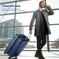 thumbnail image 3 of edx 24 Inch Hardside Expandable Luggage with Spinner Wheels, Checked-Medium Lightweight Expandable Rolling Luggage with TSA Lock, Blue, 3 of 10