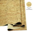 SorenCut Cork Fabric by the Yard, Cork Fabric Roll,Real Cork with Gold Embellished 12*53" for