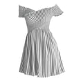 thumbnail image 5 of YuXingFu Spring Dresses for Women Mid-Length Crew Neck Plus Size Womens Dress Short Sleeve A Line Casual Summer Gray XL, 5 of 9
