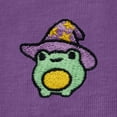 thumbnail image 2 of Dalix Sorcerer Frog Embroidered Cotton Relaxed Short Sleeve Tee T Shirt Womens in Purple S Small, 2 of 5