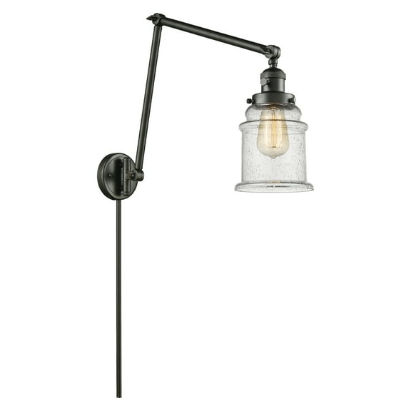Innovations Lighting 238 Canton Canton 1 Light 30" Tall Plug-In Wall Sconce - Bronze