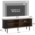 thumbnail image 2 of Vabches 55" TV Stand Cabinet with 2 Sliding Tambour Doors, Modern TV Consoles Table with Adjustable Shelves for Living, Dining Room, Black, 2 of 7