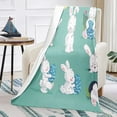 thumbnail image 6 of Easter Bunnies Eggs Soft Throw Blanket Soft Lightweight Flannel Fleece Blanket for Sofa Couch Bed Throw Blanket for Home Spring Holiday Decoration 39.37X27.55In, 6 of 6