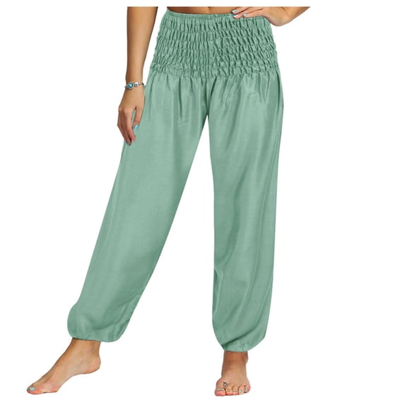 Lilgiuy Women's Solid Color Comfortable Leisure Dancing Pants Sweatpants Yoga Pants Mint Green 6 2022 Fall Winter