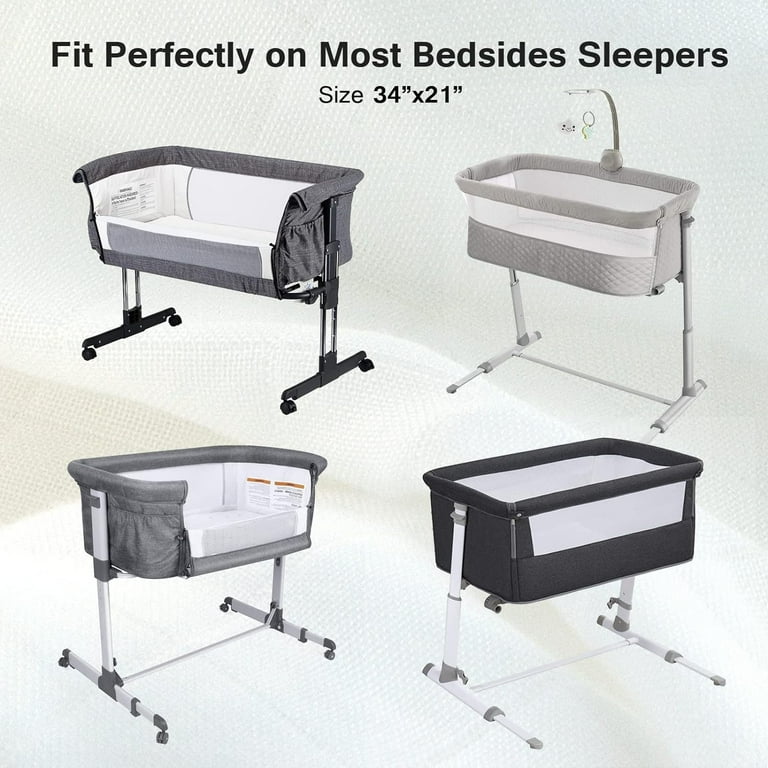 Easy Folding Portable Crib Mika Micky Bedside Bassinet Canada