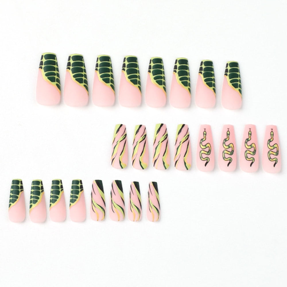 Women 24Pcs Retro False Nails Not Easy to Fade Fake Nails Safe for Pregnant Women to Use Glue Models Women 24Pcs Retro False Nails Not Easy to Fade Fake Nails Safe for Pregnant Women to Use Glue Models