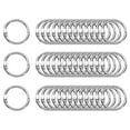 thumbnail image 1 of Anillos de carpeta Uxcell de 150 piezas de 0.8 pulgadas, anillos de carpeta sueltos de metal, anillos sueltos coloridos, tono plateado, 1 of 6