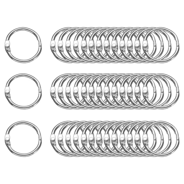 Anillos de carpeta Uxcell de 150 piezas de 0.8 pulgadas, anillos de carpeta sueltos de metal, anillos sueltos coloridos, tono plateado