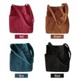 thumbnail image 2 of Bolso de pana para mujer, bolso de hombro simple de moda informal de gran capacidad Eccomum Azul, 2 of 7