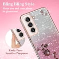 thumbnail image 6 of for Samsung Galaxy S21 Plus Case Clear Glitter Sparkle Luxury Shiny Phone Case Samsung S21 Plus Case Silicone TPU Soft Flower Transparent Shockproof Cover Pruple Thin (Pink), 6 of 14