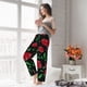 thumbnail image 5 of Balery Cherry Pantalones de pijama para mujer, pijamas ultraligeros, pantalones de estar por casa-Large, 5 of 6