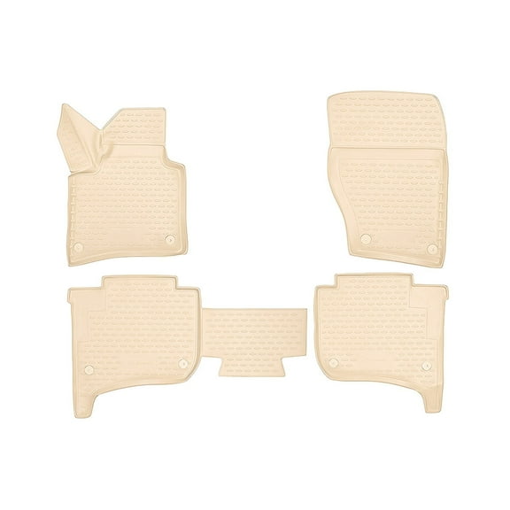OMAC Floor Mats Liner for Porsche Cayenne 2011-2018 Beige TPE All-Weather 4 Pcs