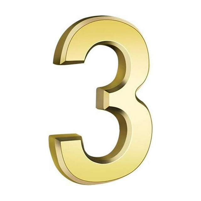 Oefntac up to 40% off Gifts 3 Inch Gold Modern House Numbers Mailbox Numbers 0-9 Self-Adhesive Street Door Home Address Metal Numbers For Outside Or Inside Signs Easy Install