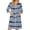 Blue(Striped), variant on Zipper Robes for Women Lightweight Loose Fit Summer Bathrobes for Women Zipper Front 3/4 Length Sleeve Knee Length Striped Casual Sleepwear Nightgown with Pockets Blue S